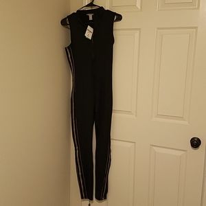 Forever21 M Black/Gold Athletic Jumpsuit